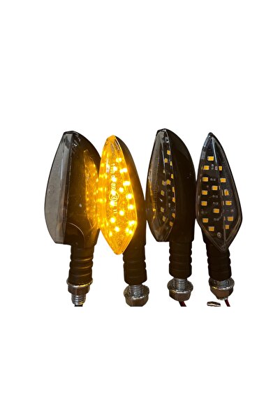 MOTORKİT MK MOTOSİKLET LED SİNYAL SARI IŞIK 4 ADET [TAKIM] UNİVERSAL - CG - K...