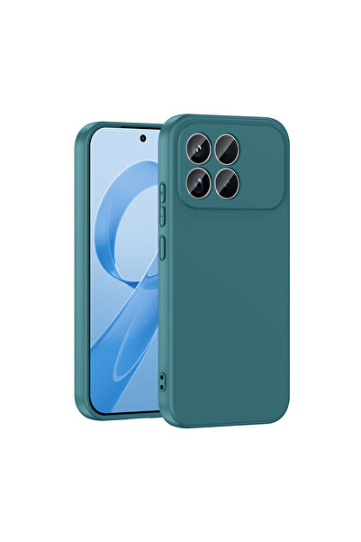 HTstore Xiaomi Uyumlu Poco F8 Pro Kılıf Zore Mara Lansman Kapak-Koyu yeşil