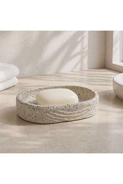 PAN HOME Tuscany Polyresin Soap Dish 9x3x14cm - Beige