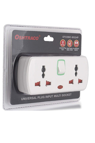 Oshtraco 2 Way Universal Socket W/O Switch - Linear