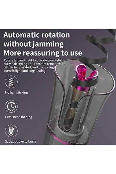 unbranded 💇   Wireless Automatic Hair Curler - Fast Heating and Portable