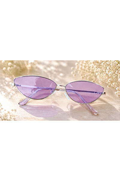 Vipfoni Metal Frame Thin Cat Eye Glasses