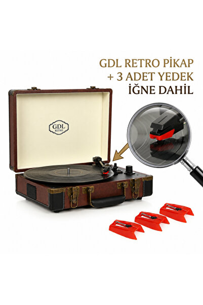 GDL Retro Çanta Pikap T317b Kahverengi + 3 Adet Universal Pikap İğnesi