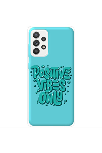 Other Samsung A72 Positive Vibes Only Turquoise Colored Silicone TPU Θήκη