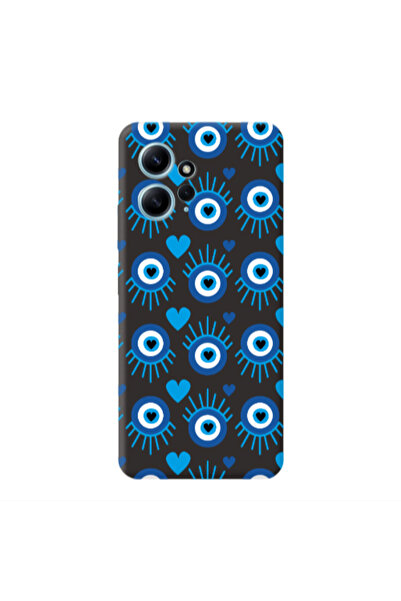 Other Xiaomi Redmi Note 12 4G Heart Eye Black Colored Silicone TPU Θήκη