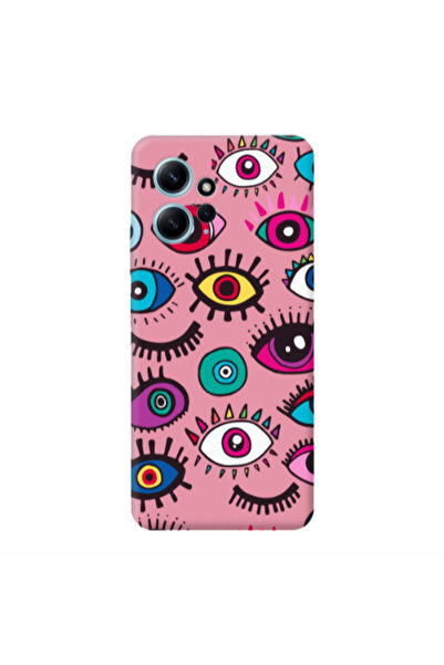 Other Xiaomi Redmi Note 12 4G Multiple eyes Pink Colored Silicone TPU Θήκη