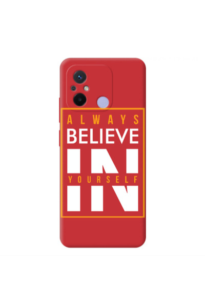 Other Xiaomi Redmi 12C Always Belive Red Colored Silicone TPU Θήκη