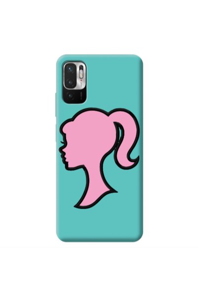 Other Xiaomi Redmi Note 10 Pro 5G Line girl Turquoise Colored Silicone TPU Θήκη