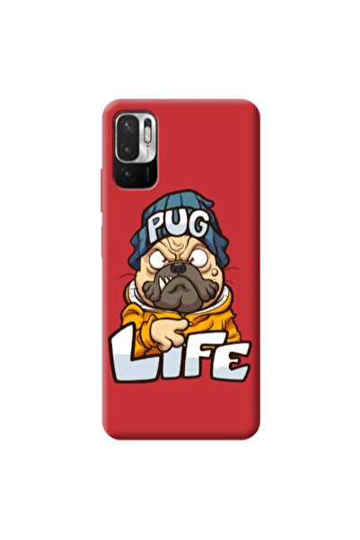 Other Xiaomi Redmi Note 10 Pro 5G Pug Life 2 Red Colored Silicone TPU Θήκη