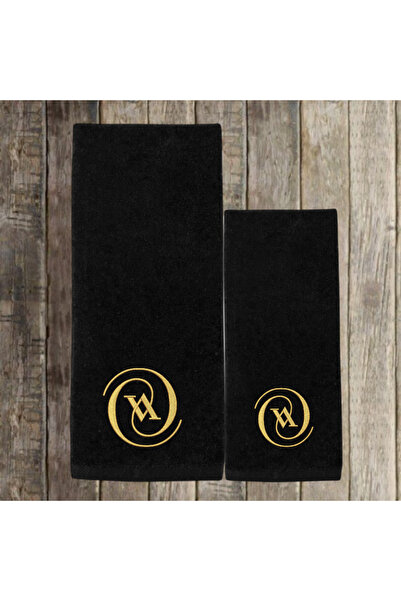 Ursa Letter V Embroidered Decorative Kitchen and Bathroom Towel 2-Pack 30X50-...