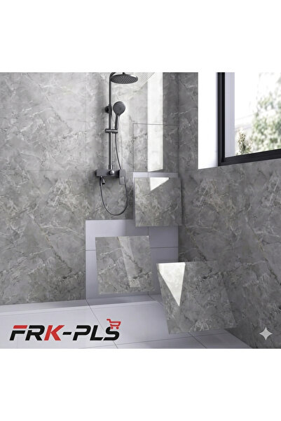 FRK-PLS Gri Mermer Desen Duvar Sticker (30x30)