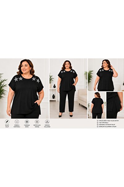 Niora Moda Yıldız Taş Detaylı Anne Bluzu