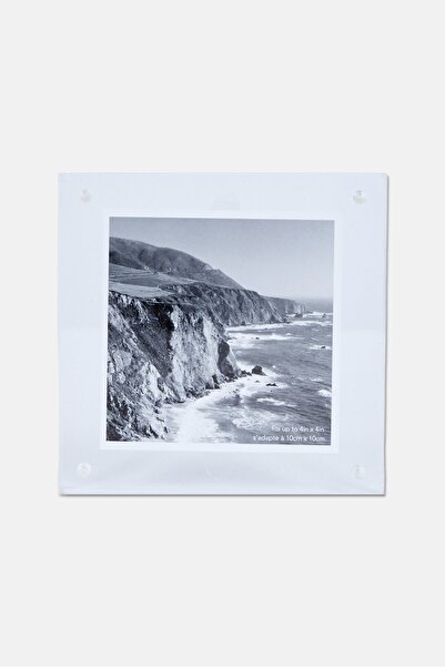 Isaac Jacobs Clear Acrylic Magnetic Block Picture Frame, Transparent