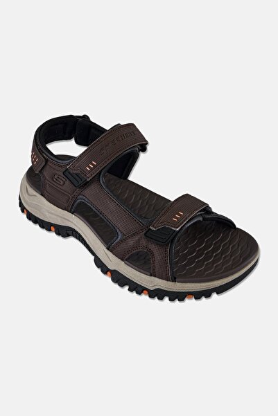 SKECHERS Men Prewitt Seabeck Velcro Closure Sandals, Dark Brown