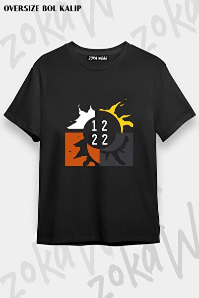 ZOKAWEAR Unisex Φαρδιά Μπλούζα με Στάμπα Kino v5