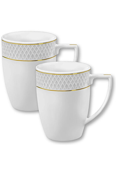 WILMAX ENGLAND Set 2 Cani ceai/cafea, mare, portelan, lux, margine aurie, 450...