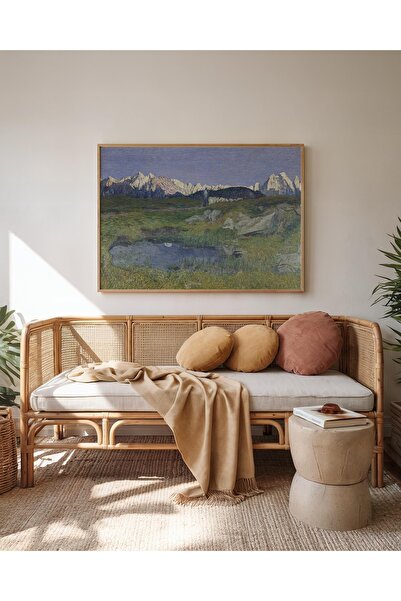 Pegziz Giovanni Segantini Slika zalaska sunca u Alpima | Uramljeni poster sa ...