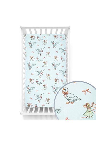 Kersten Cearceaf cu banda elastica pentru pat copii Kerstin Mother Goose, 100...