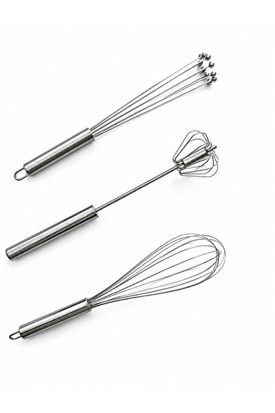 Beni World Beni 3-Piece Stainless Steel Whisk Set – Balloon Whisk, Ball Whisk...