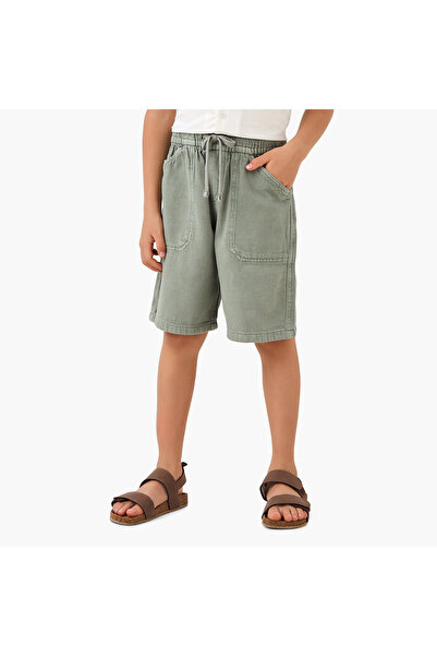 Juniors Drawstring Waist Shorts with Pockets