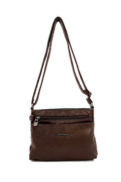 Sanmorris Women's 5-Compartment Faux Leather Adjustable Crossbody Bag Si-04