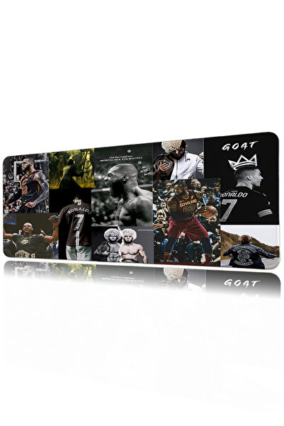 Halura Goat KEÇİ Sporcu 40x90 Desenli Dijital Baskılı Oyuncu Mousepad XXL Kay...