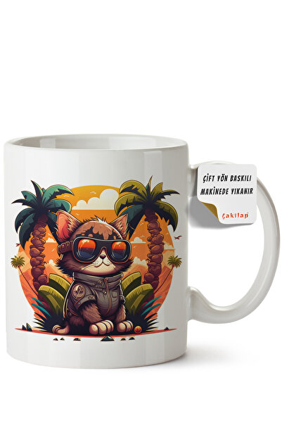 ET ERTAPASSAGE original creative designs Cat Design Printed Porcelain Mug (Do...