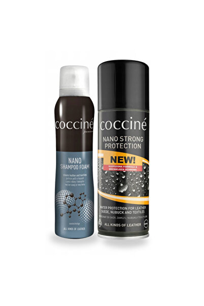 Coccine Set 2 in 1, Coccine, Nano, sampon 150 ml pentru piele si textile + im...