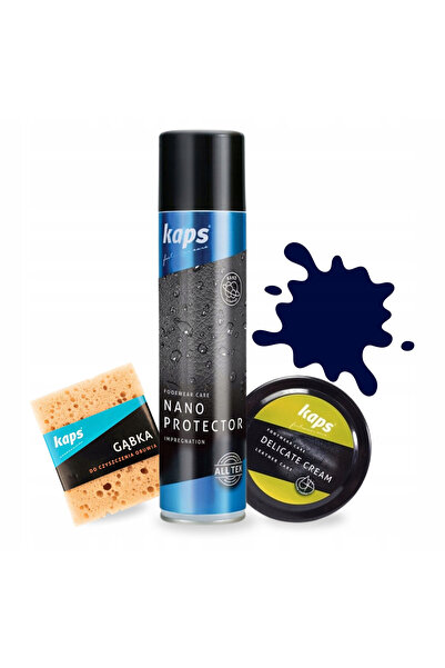 kaps Set de ingrijire a incaltamintei, Kaps, crema cerata bleumarin, 50 ml, i...