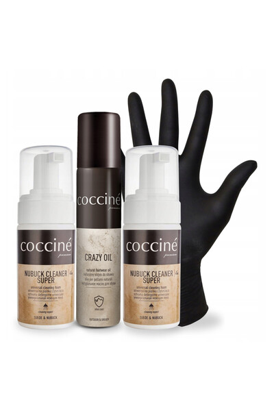 Coccine Kit de curatare a incaltamintei, Coccine, 4 in 1, 2x spuma de curatar...