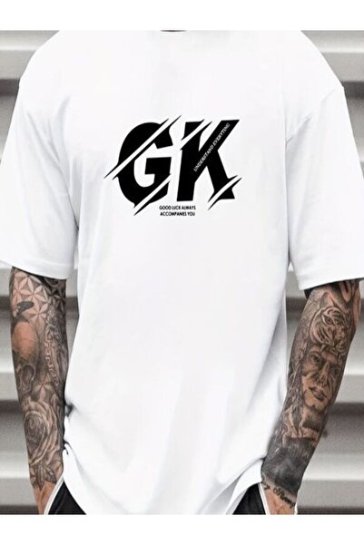 COZYWEAR Oversized Printed white t-shirt