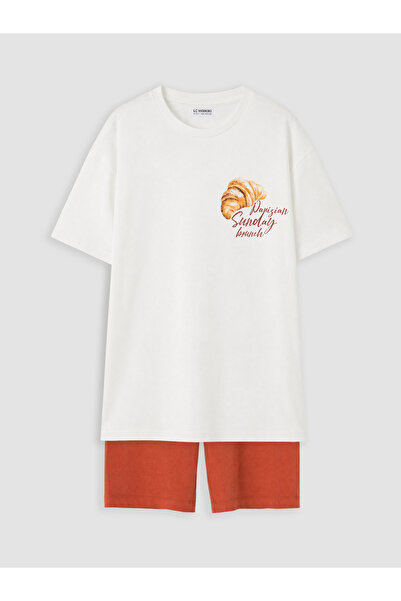 LC Waikiki Tricou imprimat și colanți pentru fete