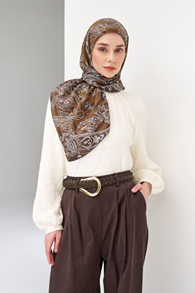 Silk Home Velora Scarf Shawl Pattern Brown 90X90