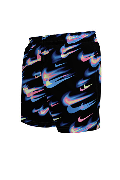Nike Breaker Asteroid Aop 4" Erkek Çocuk Volley Siyah Desenli Şort