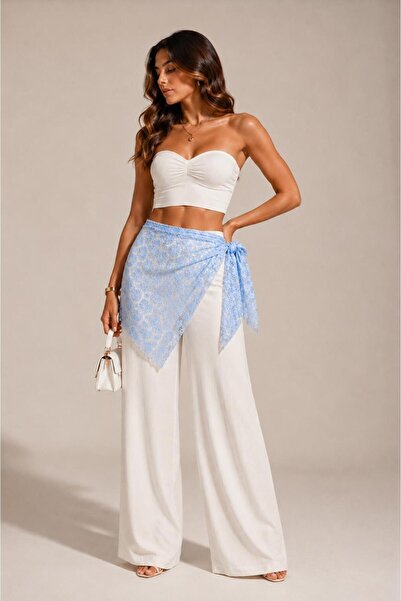 one depot only for quality life Lace Triangle Scarf Waist Accessory Pareo Vin...