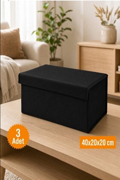 Emma Oliwia 3 Pieces of Closet Organizer with Lid, Foldable Clothing Storage ...