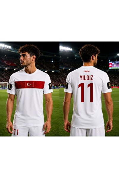 sonvadi TÜRKİYE FIFA 2026 KENAN.YILDIZ.YETİŞKİN BEYAZ FORMA UNISEX