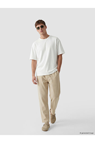 LC Waikiki New Season Lcw Jeans Beige Baggy Fit Men's Jean Trousers