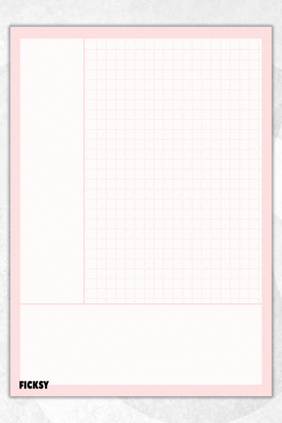 Ficksy A4 Notepad Checkered Notebook - 50 Sheets - Memopad - Notepad - Notepa...