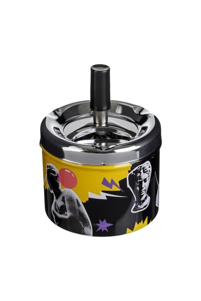 OEM Scrumieră metalică anti-vânt cu model statui Ø9x12 cm, practică pentru ex...