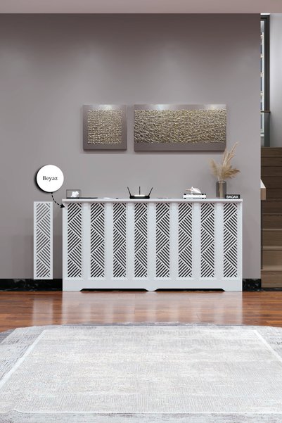 ENDLESS SHOPPİNG Petek Kaplama Modern Radyatör Kapatma Ünitesi Ön Panel MDF T...