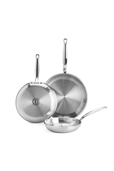 Greenpan Premiere Pro 5-Ply Stainless Steel 3-Piece Pan Set 20-24-28 cm