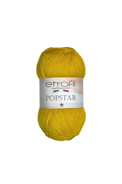 Etrofil Ață de tricotat PopStar Galben închis 25% Lână organică 75% Acrilic 1...