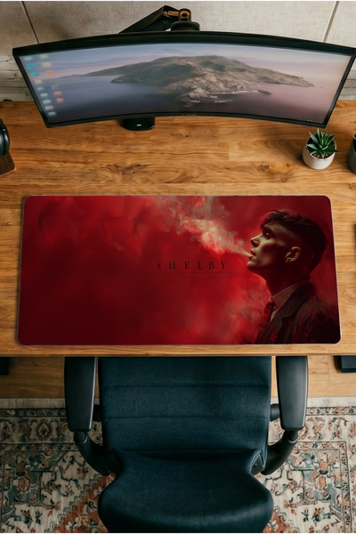 Halura لوحة ماوس للألعاب مطبوعة رقميًا بنمط Thomas Shelby Peaky Blinders مقاس...