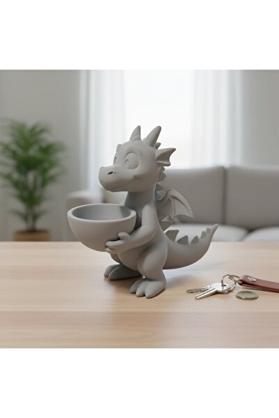 OEM Figurină Decorativă Dragon cu Mini Bol pentru Obiecte Mici