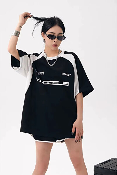 Agolady Υπερμεγέθη ρετρό Y2K Vintage Streetwear Harajuku Black Energy Raglan ...
