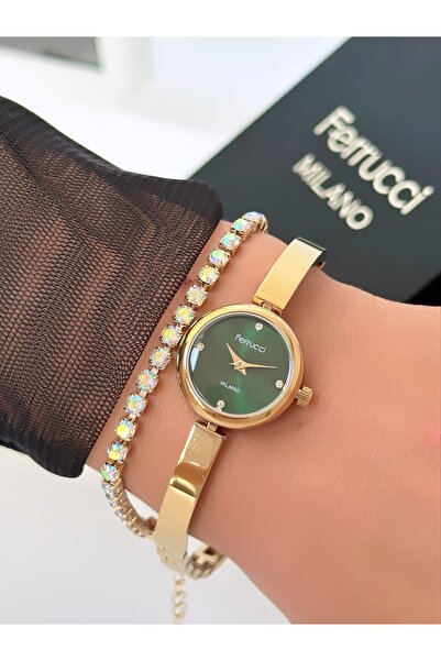 Ferrucci Steel Strap Guaranteed Waterproof Women's Wristwatch + Bracelet Gift