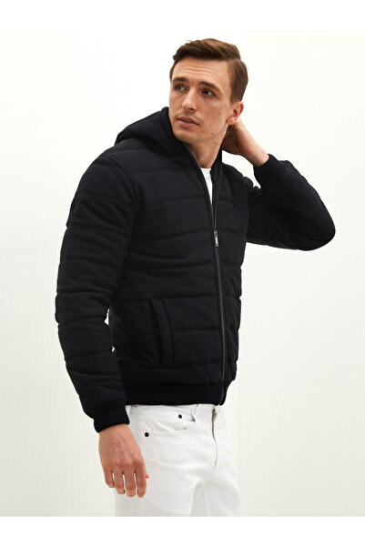 LC Waikiki Jachetă tricotată bărbătească slim fit cu glugă