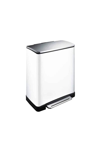 EKO Coș de gunoi cu pedală, EKO, E-Cube, 28+18 litri, 2 compartimente, alb
