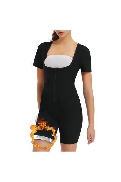 MIULEE Sauna Suit For Women, Thermal Shaper Effect, Full Body, Zipper, Black,...
